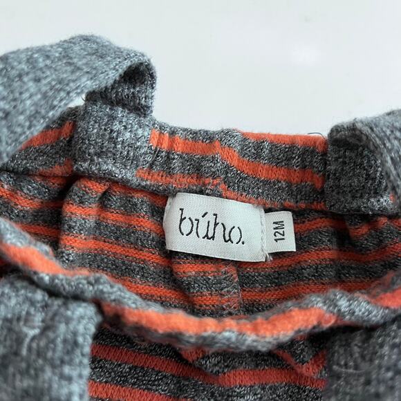 Buho boys knit striped suspender pants overalls size 12 months - Picture 9 of 10